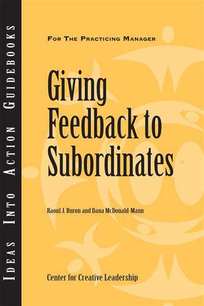 Cover of Giving Feedback to Subordinates
